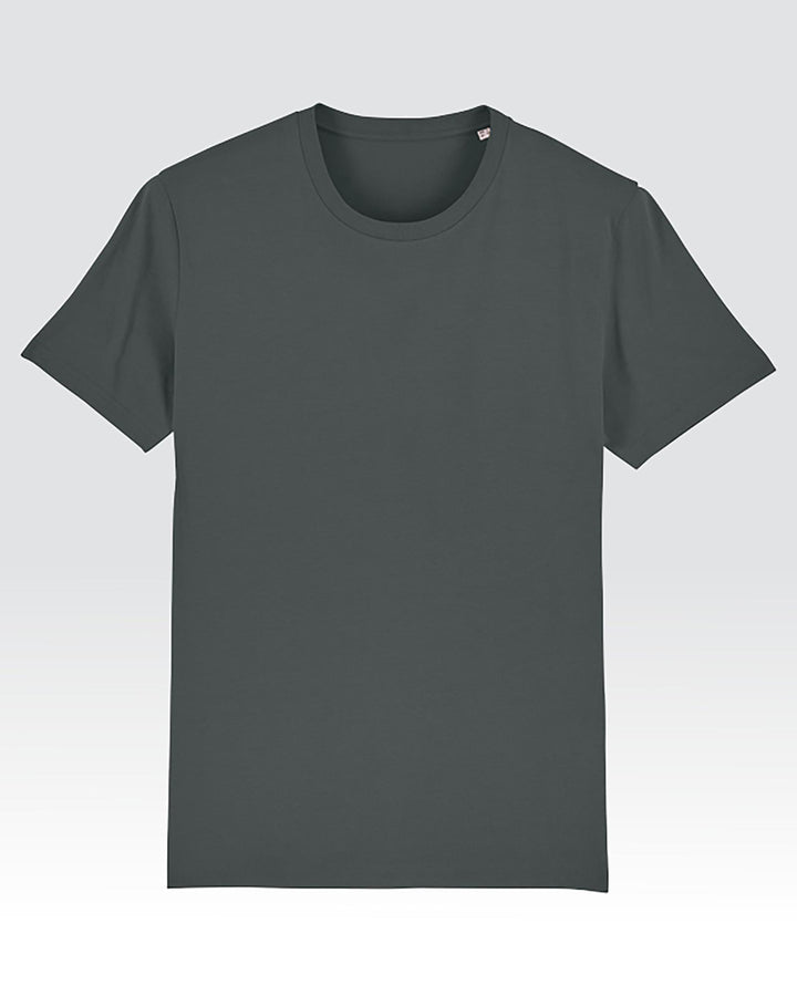 Plain Half Hand T-Shirt (Charcoal Gray)